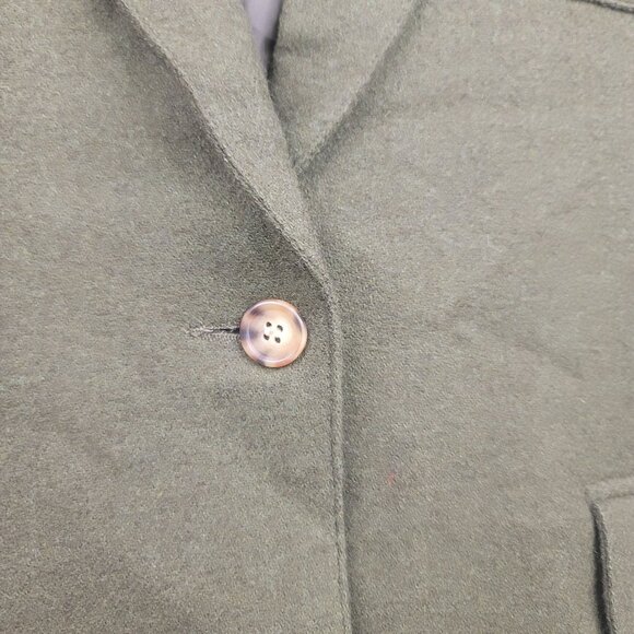 VTG Deadstock Jantzen Classics Olive Green Wool Blazer Embroidered Pocket Size 8 - Picture 3 of 12